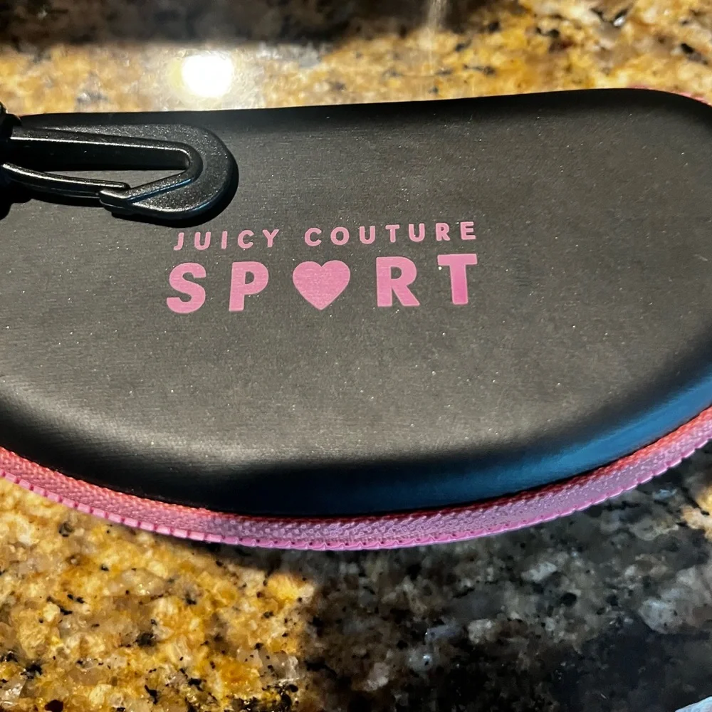 Juicy Couture Sport (Black label) Aviator sunglasses in all Black w/case